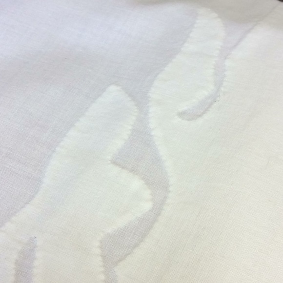 FINAL SALE PRICE Vintage White Design Flat Sheet & Pillow Case - Picture 2 of 4